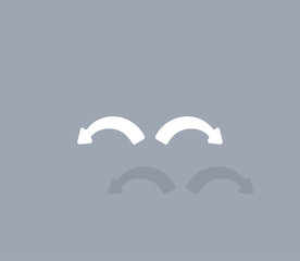 Aufkleber - Vector icon of white color with shadow on gray background