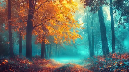 Canvas Print - forest in autumn