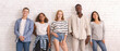© Prostock-studio - Carefree group of international students hipsters posing over white wall, youth culture concept