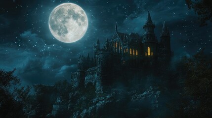 Wall Mural - halloween night background