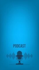 Wall Mural - Podcast. Podcasting Sound Audio Wave animation