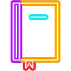 Sticker - Literature Neon Icon. Vector Illustration of Education Promotion.