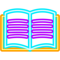 Poster - Reading Neon Icon. Vector Illustration of Education Promotion.