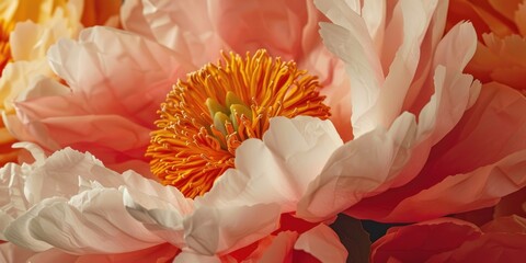 Wall Mural - Large Paper Peony Blossom