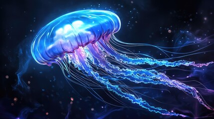 Poster - jellyfish in the water