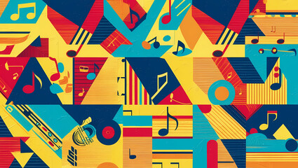 Wall Mural - retro jazz vibes generative ai