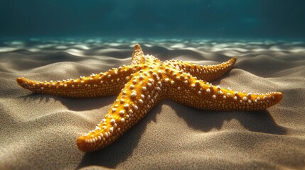 Wall Mural - starfish on the sand