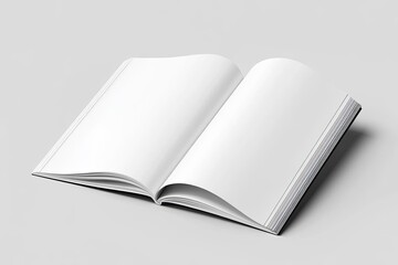 Open Book Mockup with Blank Pages