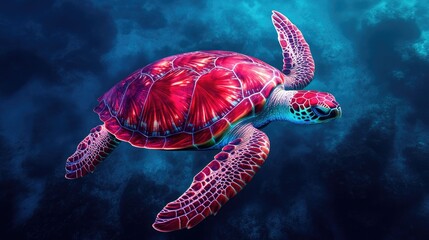 Wall Mural - green sea turtle