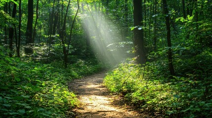 Sticker - Sunbeams in the Forest.