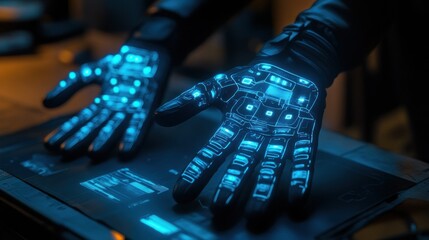 Poster - Futuristic Cybernetic Gloves