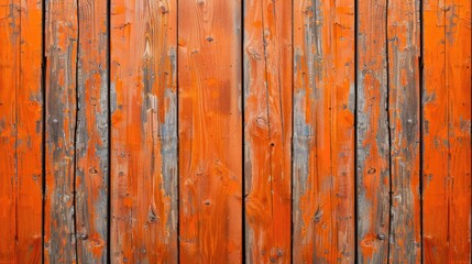 Wall Mural - background of wooden wall in orange