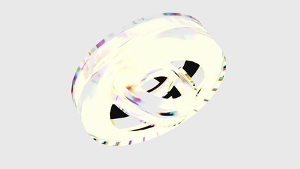 Poster - 3d rotating rings. computer generated 3d render