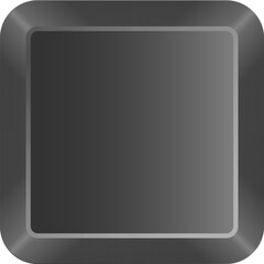 Poster - square black panel. empty glossy button template