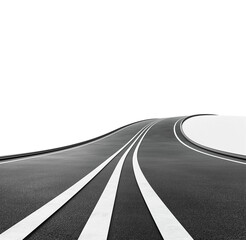 Wall Mural - Road isolated over white background