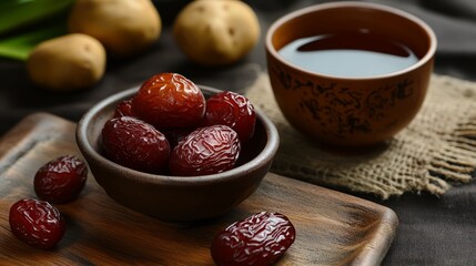 Poster - Red dates, sweet potatoes, white dew tea