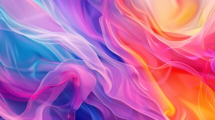 Poster - Abstract Colorful Flowing Fabric