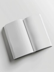 Poster - Isolated soft Cover magazine Mockup on White Background with overlay with generative ai