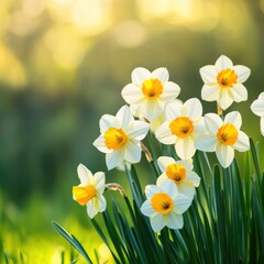 Sticker - Delicate Daffodils in Sunlight