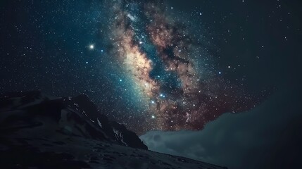 beautiful night nature sky galaxy