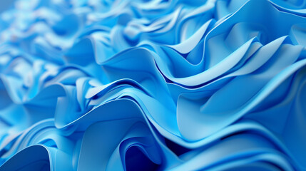 Poster - abstract 3d background in blue color, business background