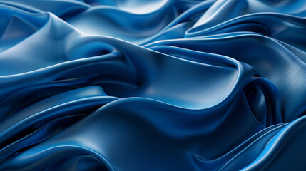 Poster - abstract 3d background in blue color, business background
