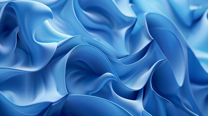 Poster - abstract 3d background in blue color, business background