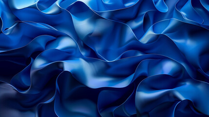 Poster - abstract 3d background in blue color, business background