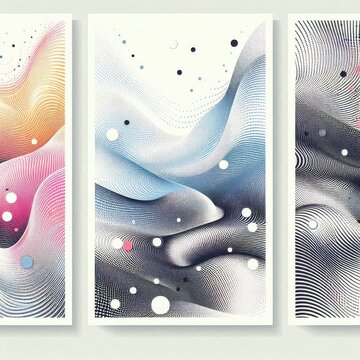 abstract halftone white background set in three colors gradation