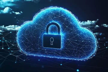 Illustration of Cloud Security Services Technology created with Generative AI