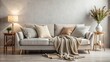 © Nasnunt - Cozy sofa with soft pillows and blankets , Comfort, relaxation, home decor, cozy, living room, indoor, lounge, comfort