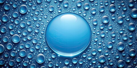 Wall Mural - Round water droplets background, water, droplets, round, background, texture, patterns,wet, nature, macro, close-up, surface