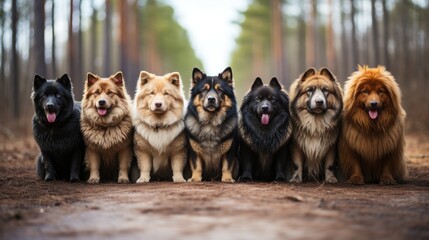 group of dogs  