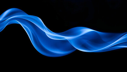 Poster - Abstract Blue Wave Light Art