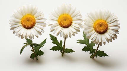 Growing blooming daisy isolated on transparent background, life, growth, development stages and steps concept 