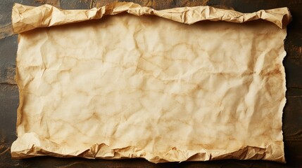 Wall Mural - Aged parchment paper with curled edges and discoloration, ideal for a historical document feel.