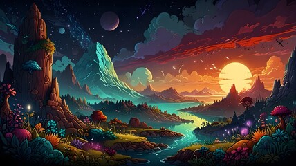 Wall Mural - fantasy world