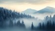 © Cary - view mountain background magical white fog blurry distant cold disappearing bar floating frosty