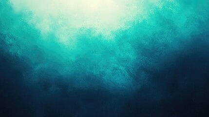 Poster - Cool and calming blue and teal gradient background with smooth transitions, ideal for tranquil designs.