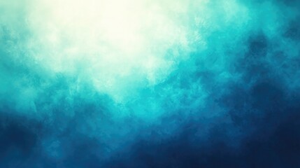 Poster - Cool and calming blue and teal gradient background with smooth transitions, ideal for tranquil designs.
