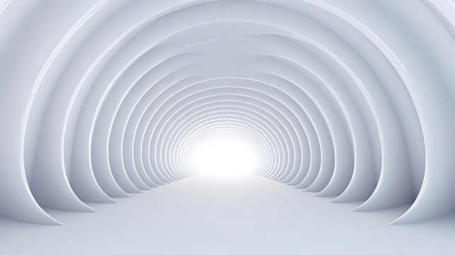 Photo 3d wallpaper illustration background tunnel with sphere empty hall background. graphical modern art