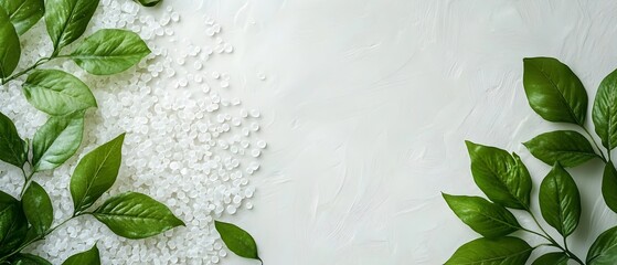Poster - Close up of biodegradable synthetic polymers focusing on environmentally friendly materials that break down naturally  photography concept with copy space for text