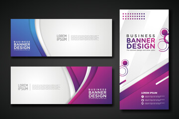 Poster - Set modern abstract banners for corporate concept, element design. Vector illustration
