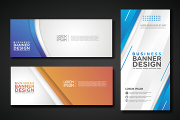 Poster - Set modern abstract banners for corporate concept, element design. Vector illustration