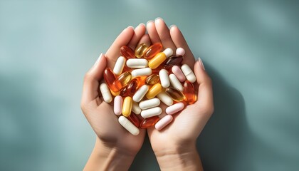 hands holding pills