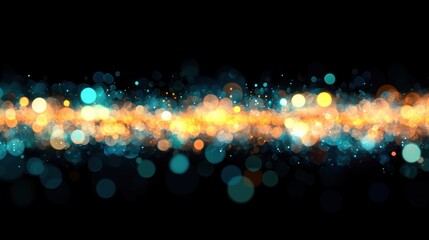 Poster - Colorful bokeh lights twinkle in the night, creating a dreamy atmosphere in an urban setting