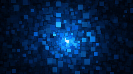 Aufkleber - Abstract background forming from glowing blue squares