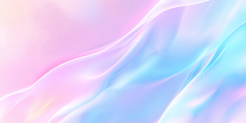 Poster - Abstract pastel background featuring flowing lines in pink and blue