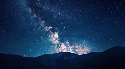 Wall Mural - Milky Way Over Mountains