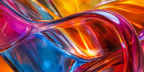 Poster - Abstract background forming colorful wavy shapes